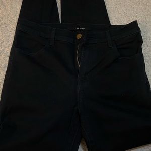 JBRAND jeans. Straight leg. Stretch. High rise. Dark wash.